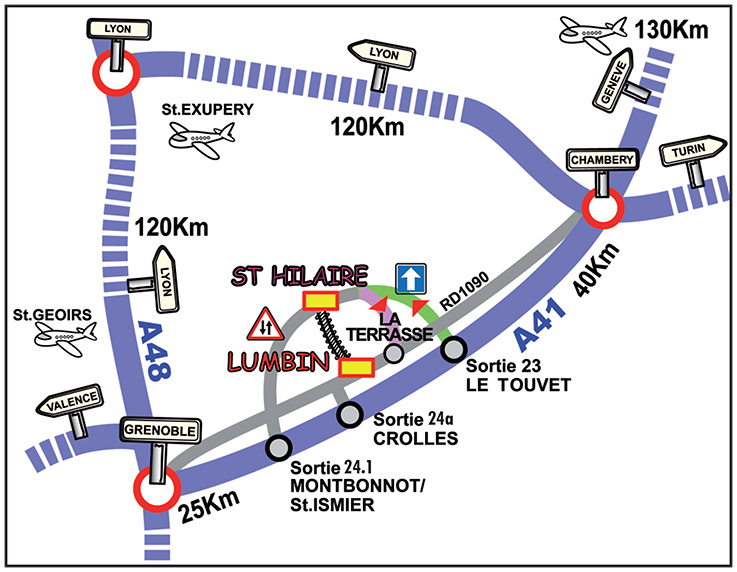 plan d'accès à la Coupe Icare 2019