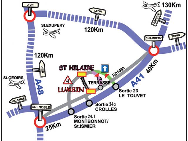 Plan accès Coupe Icare