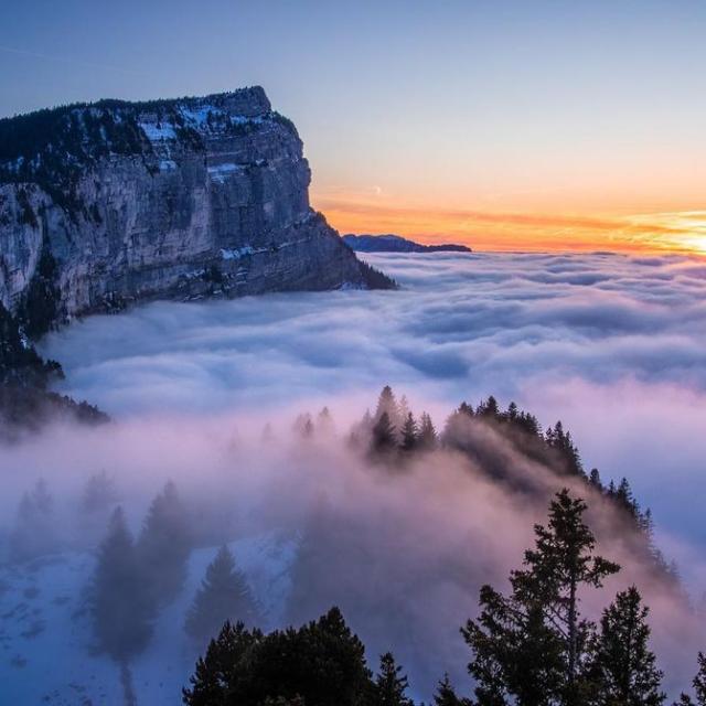 Coucher de soleil au Pinet