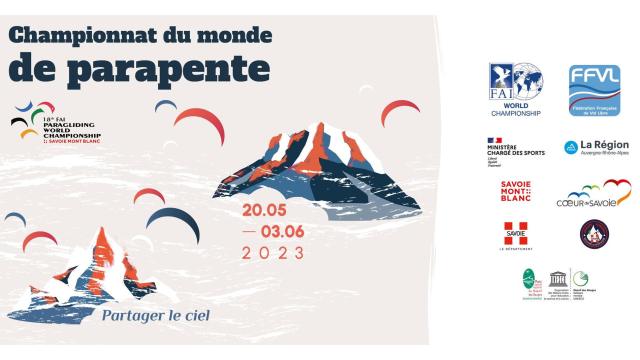 Affiche Championnats Du Monde Parapente 2023