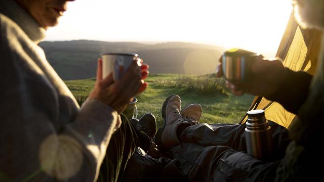 Lever de soleil en bivouac