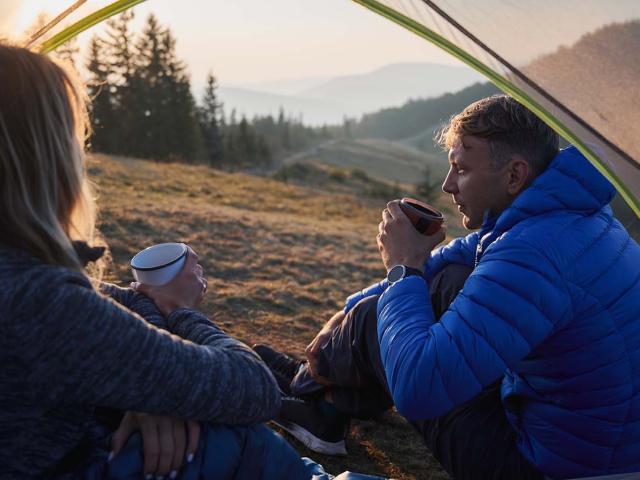 Couple en bivouac