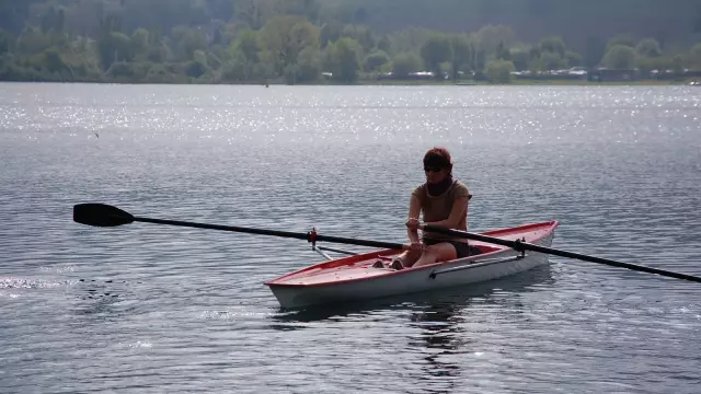 Aviron sur le lac de Paladru