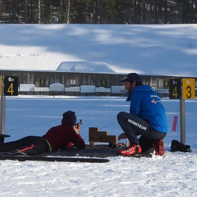 Initiation biathlon au Col de Porte